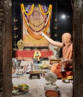 Jalabhisheka and Shodashopachara Puja by HH Swamiji on Samaradhana Divasa of HH Shrimat Pandurangashram Swamiji. SCM-Karla.(16 June 2026)
